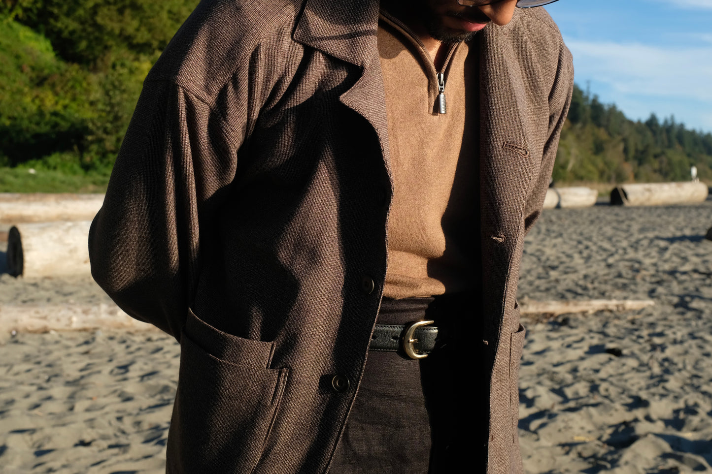 Simple Jacket in Tobacco Brown