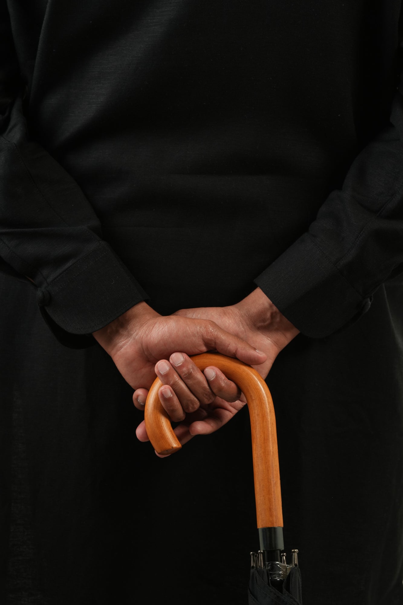 রাত্রি — Black Linen Kurta
