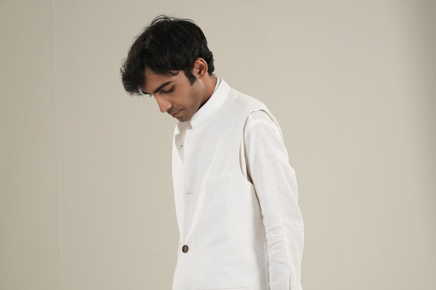 আলো— White Linen Waistcoat