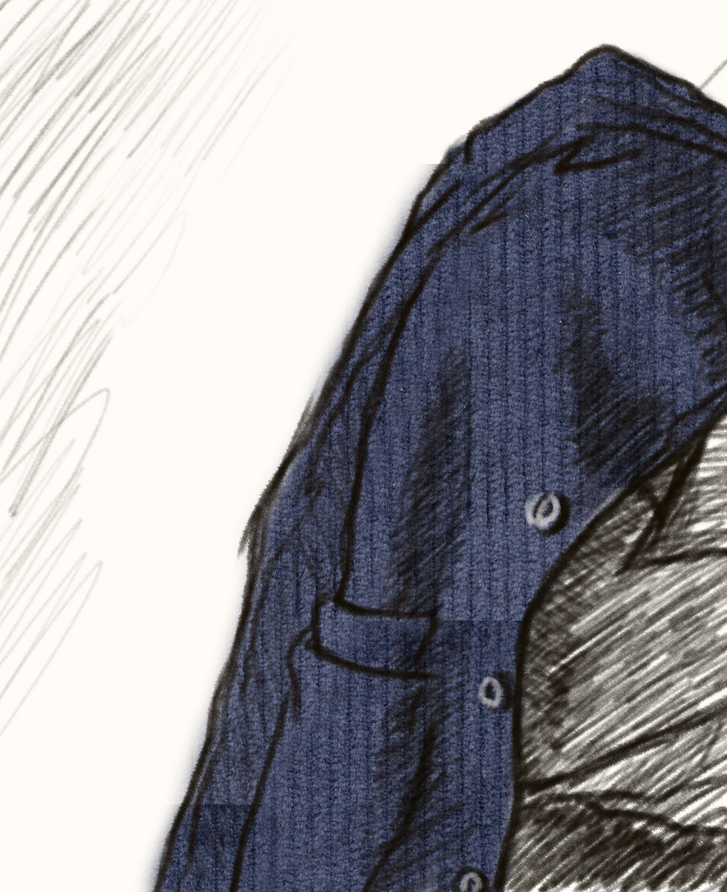 Simple Jacket in Neptune Corduroy